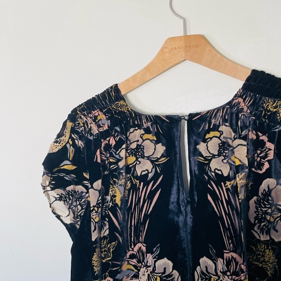 Free People Velvet Mystic Charm Babydoll Mini Long Sleeve Tunic Dress Size S - Picture 8 of 11